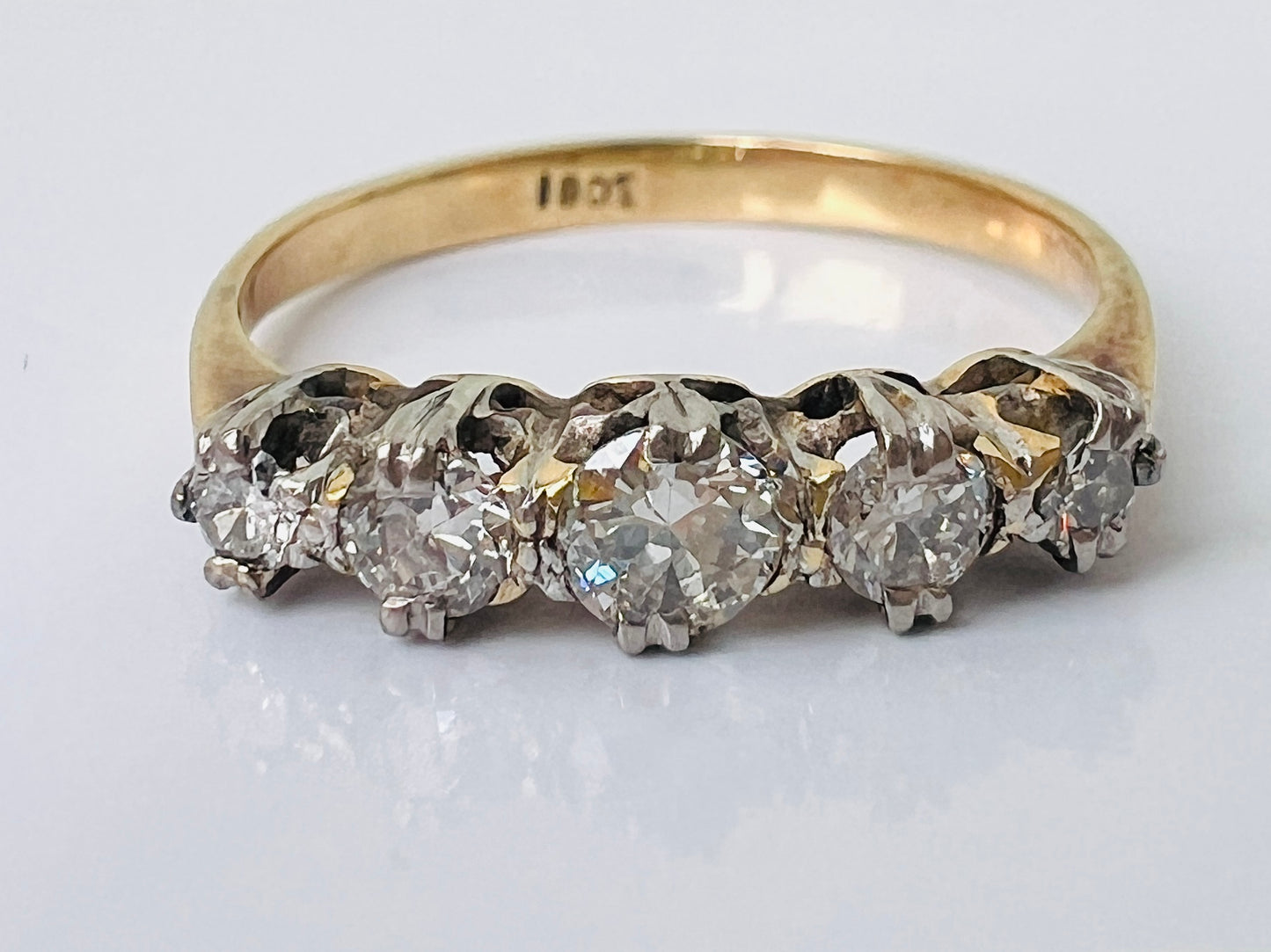 Antique 18ct Gold Five-Stone Diamond Ring