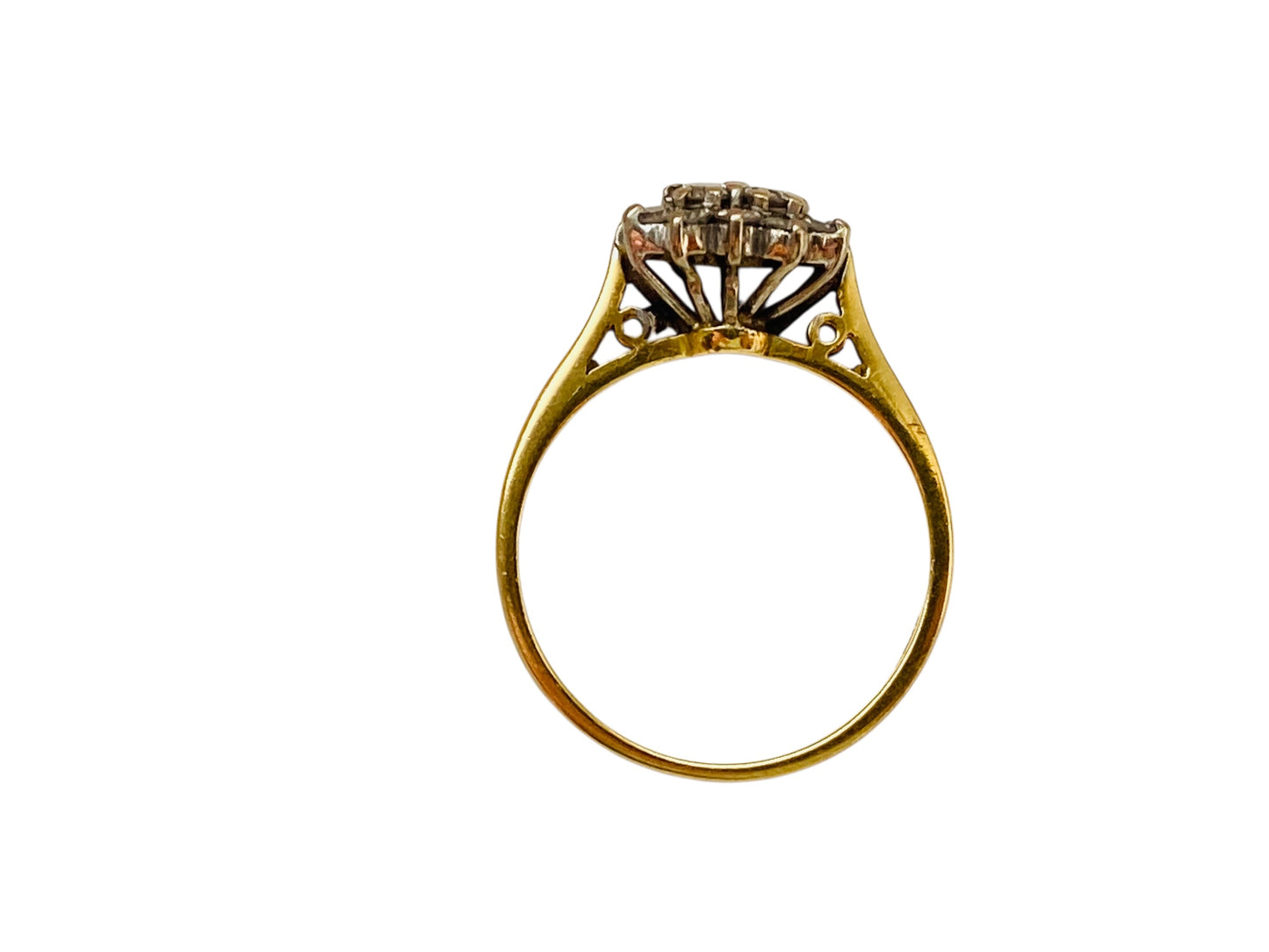 Vintage 18ct Gold Diamond Cluster Ring