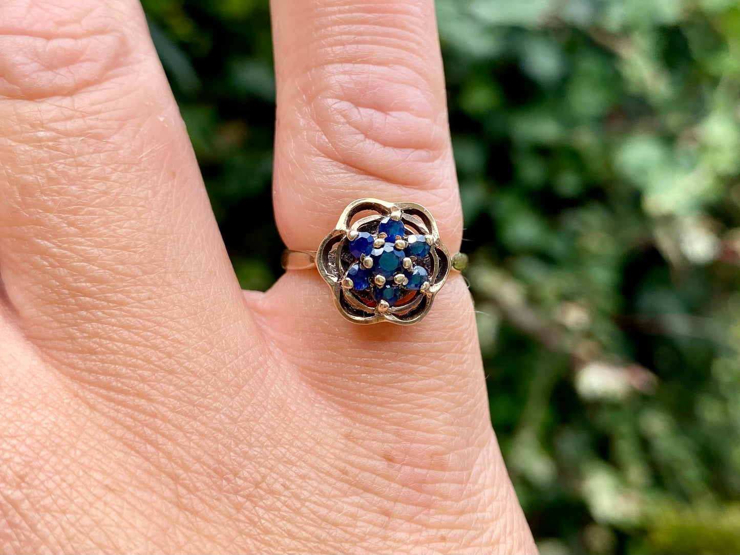 Vintage 9ct Gold Sapphire Ring
