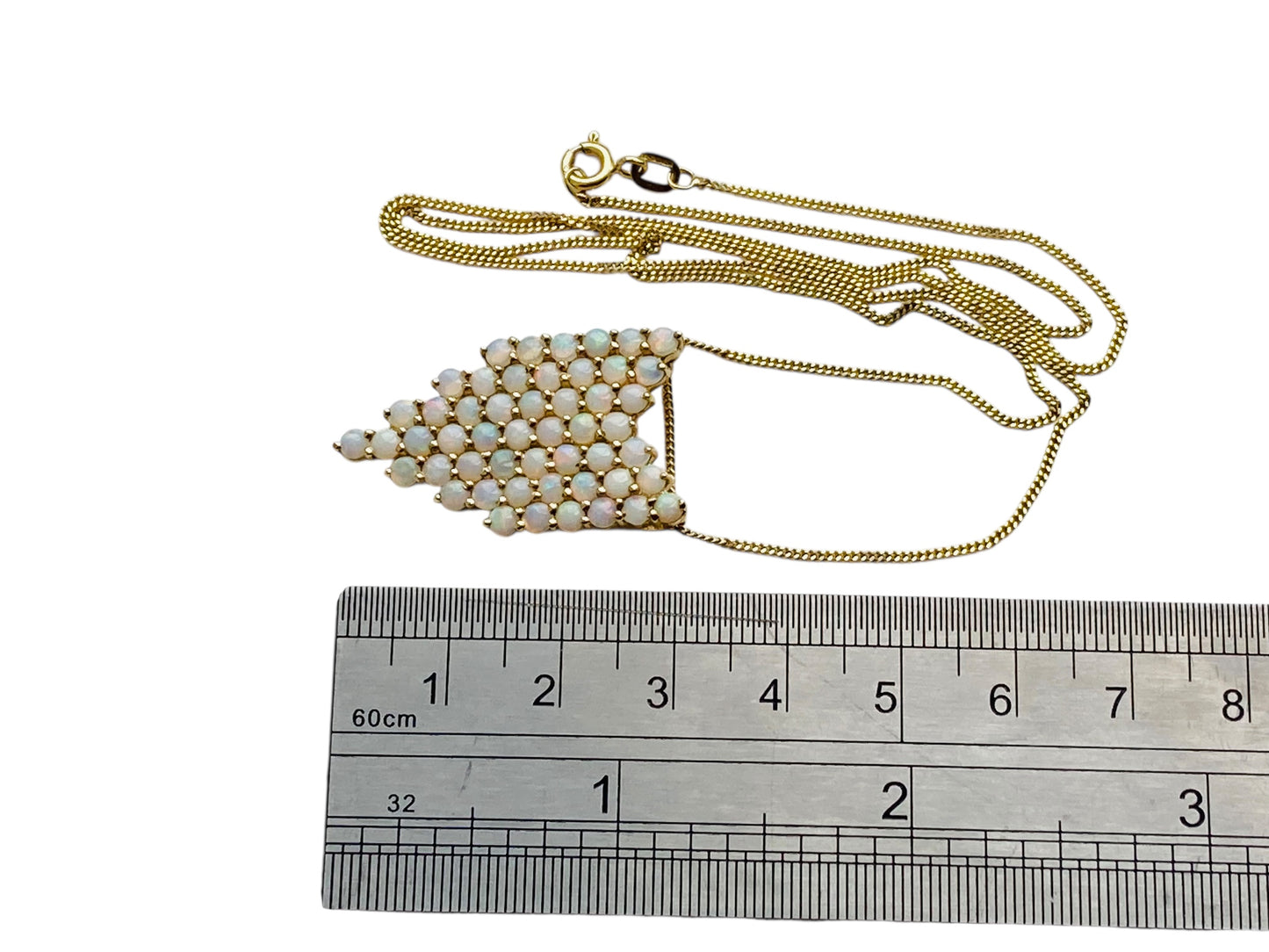 9ct Gold Opal Pendant With Necklace