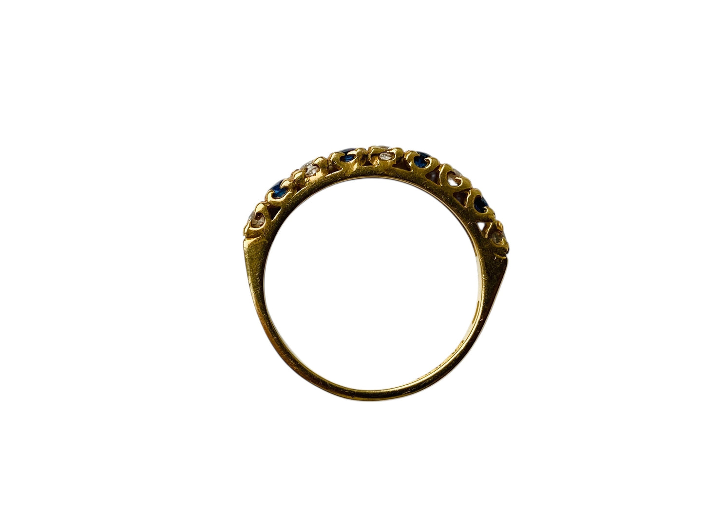 Vintage 18ct Gold Sapphire & Diamond Ring