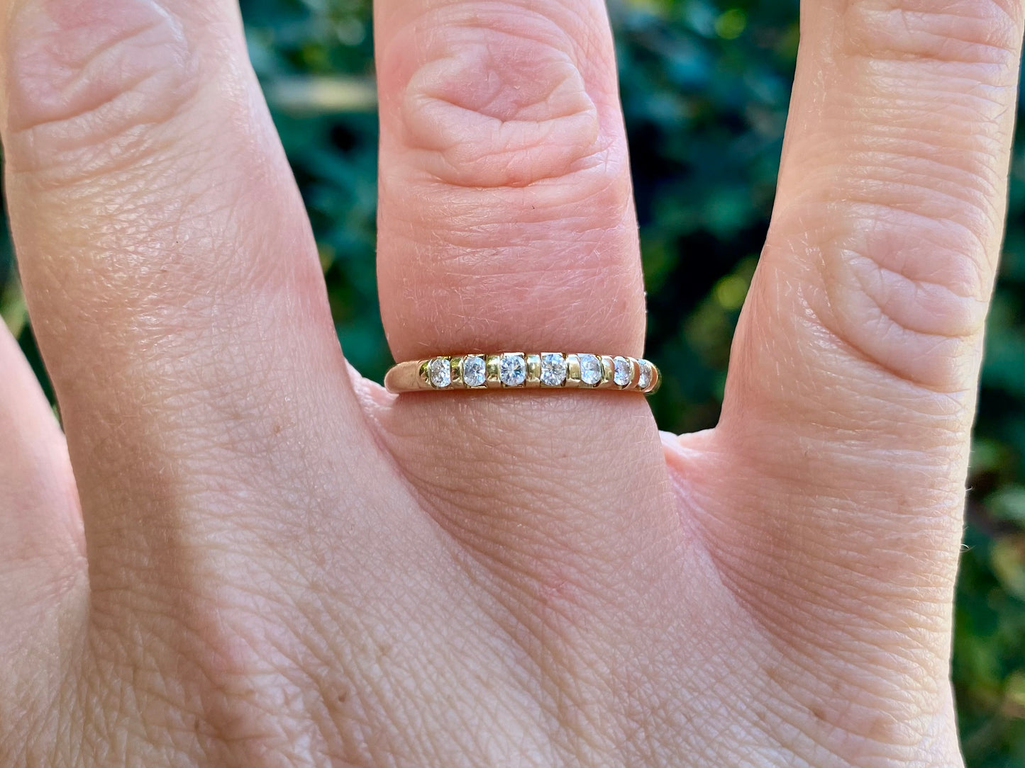 9ct Gold Seven-Stone Diamond Ring