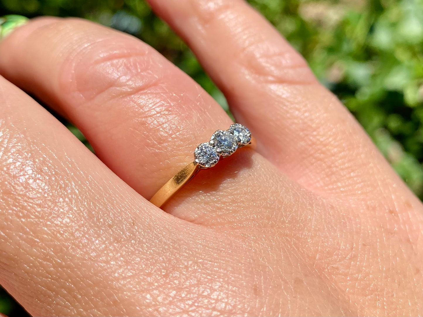 18ct Gold Three-Stone Diamond Ring