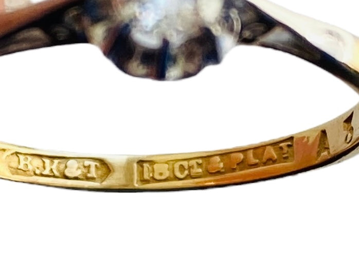 Antique 18ct Gold Diamond Ring
