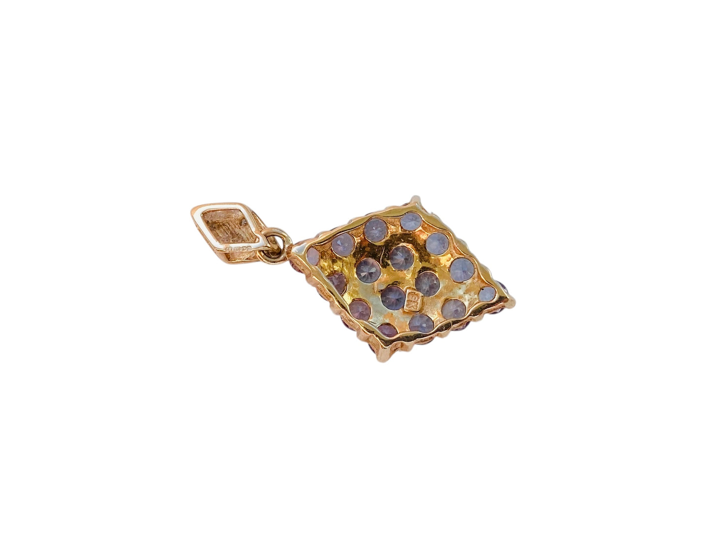 9ct Gold Tanzanite & Diamond Pendant