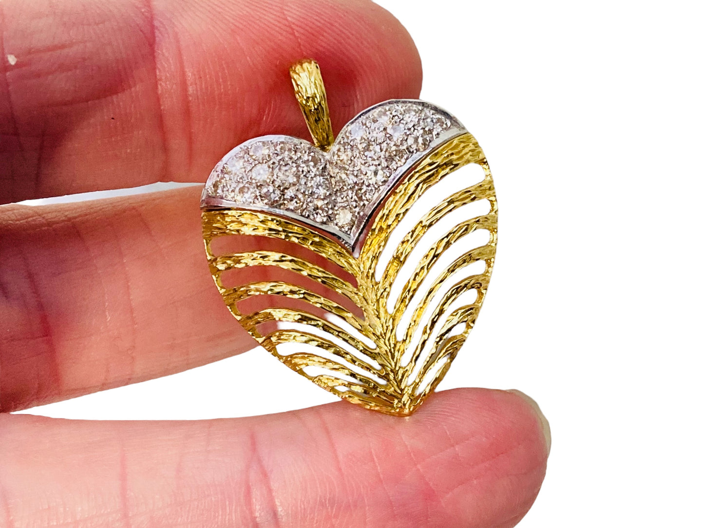 Vintage 18ct Gold Diamond Pendant
