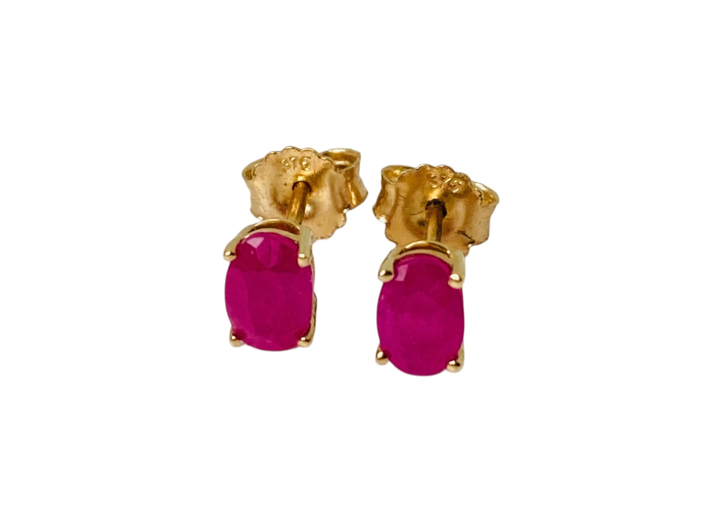 9ct Gold Ruby Earrings