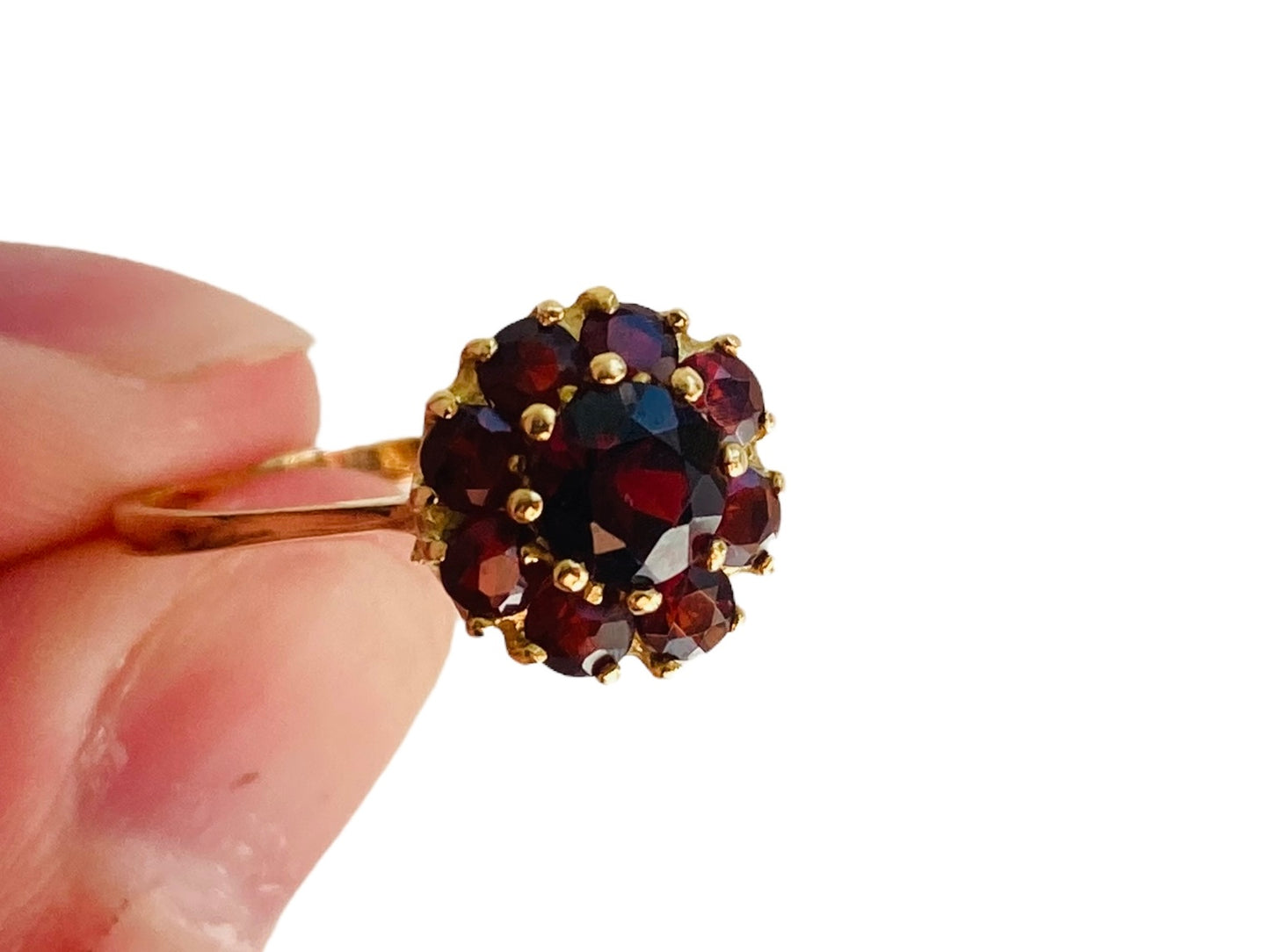 Vintage 18ct Gold Garnet Ring