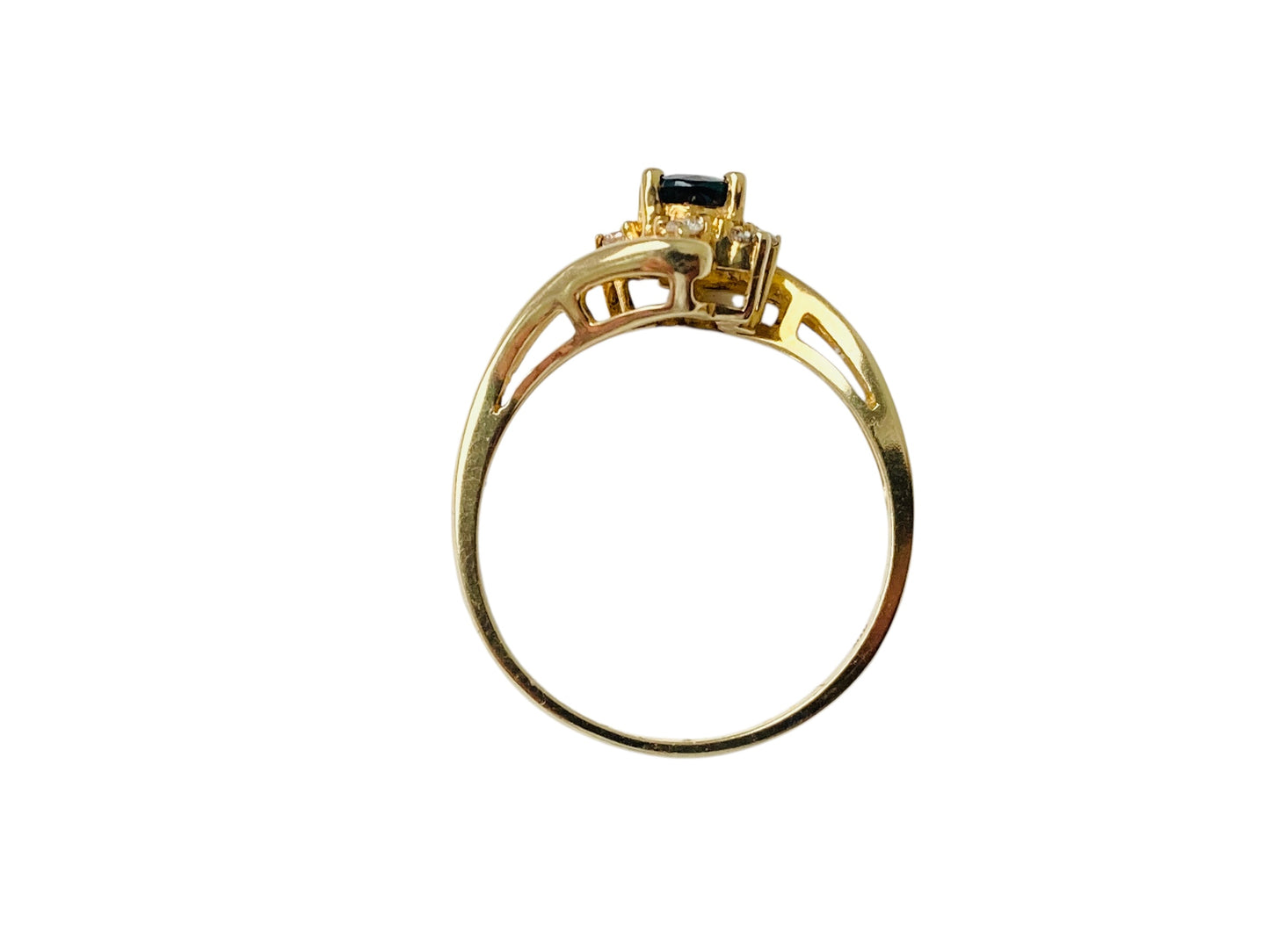 14ct Gold Sapphire & Diamond Ring