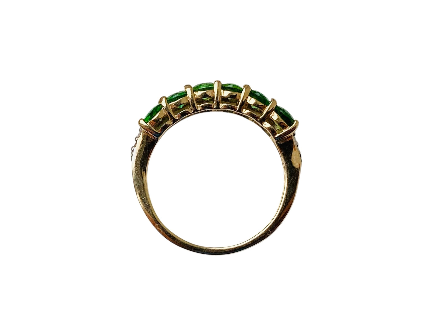 9ct Gold Tsavorite Garnet & Diamond Ring