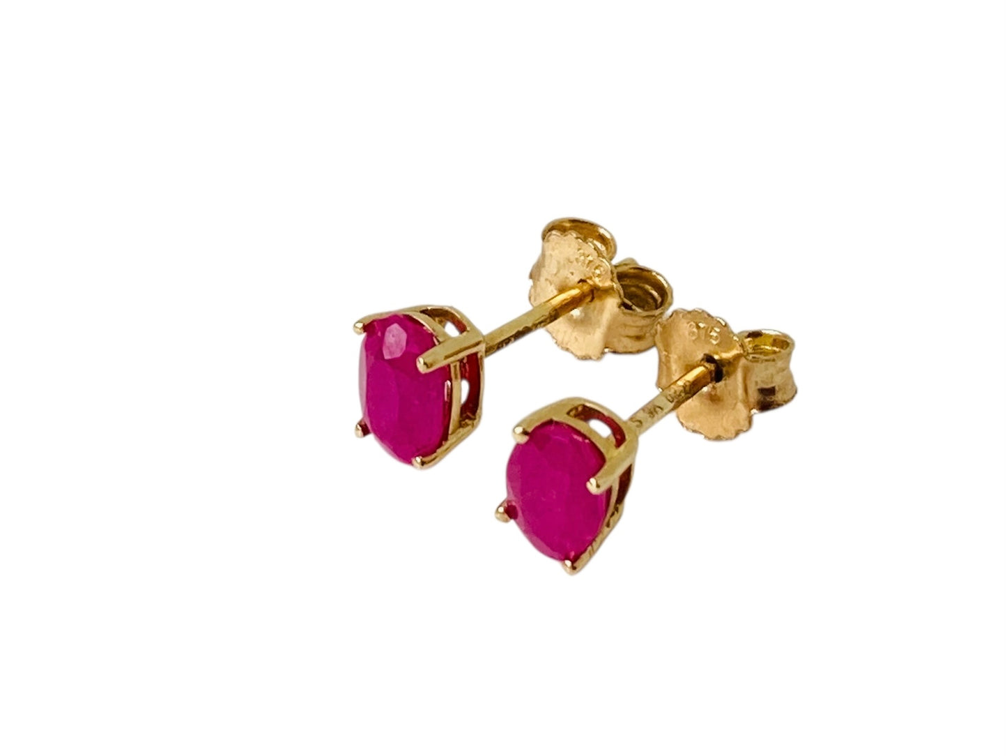 9ct Gold Ruby Earrings