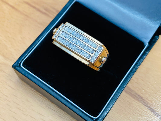10ct Gold Diamond Signet Ring