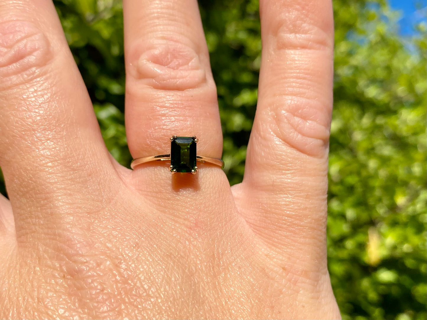 9ct Gold Diopside Ring
