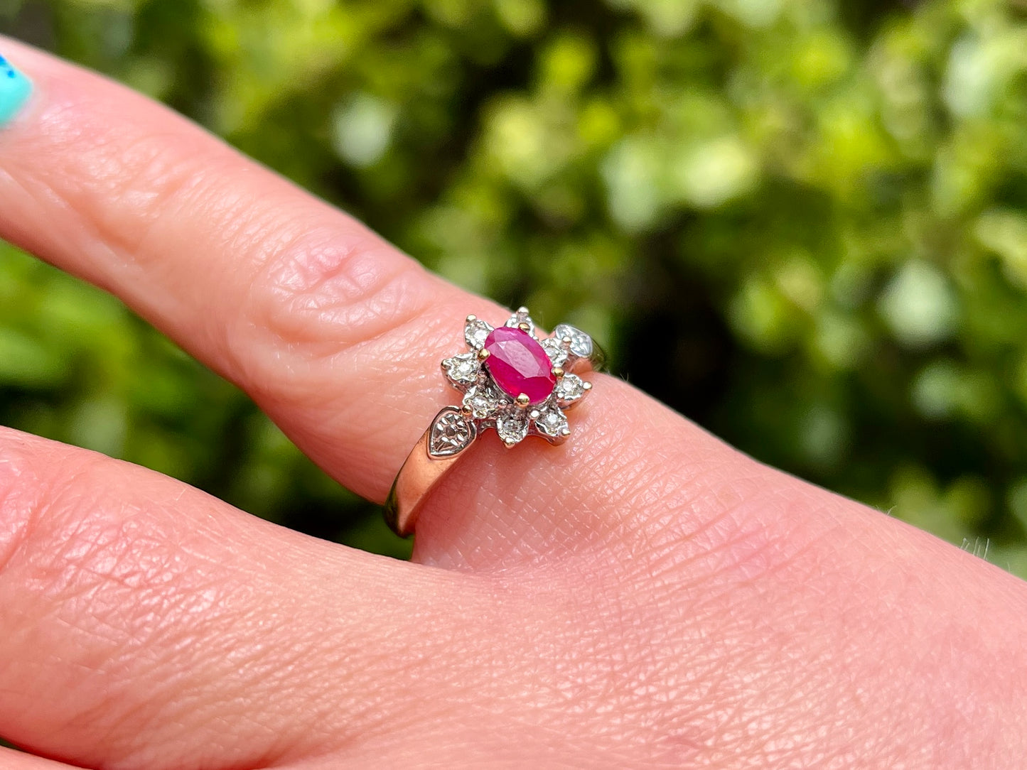 9ct Gold Ruby & Diamond Ring