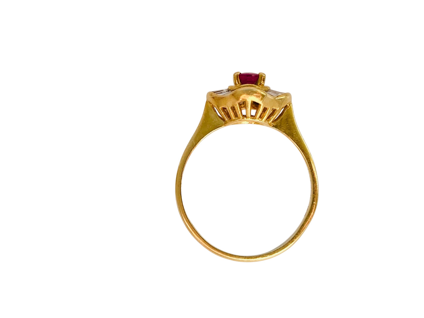 18ct Gold Ruby & Diamond Ring
