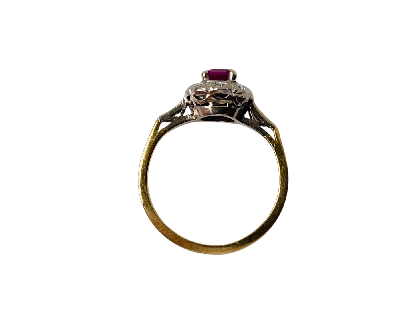 Antique 18ct Gold Ruby & Diamond Ring