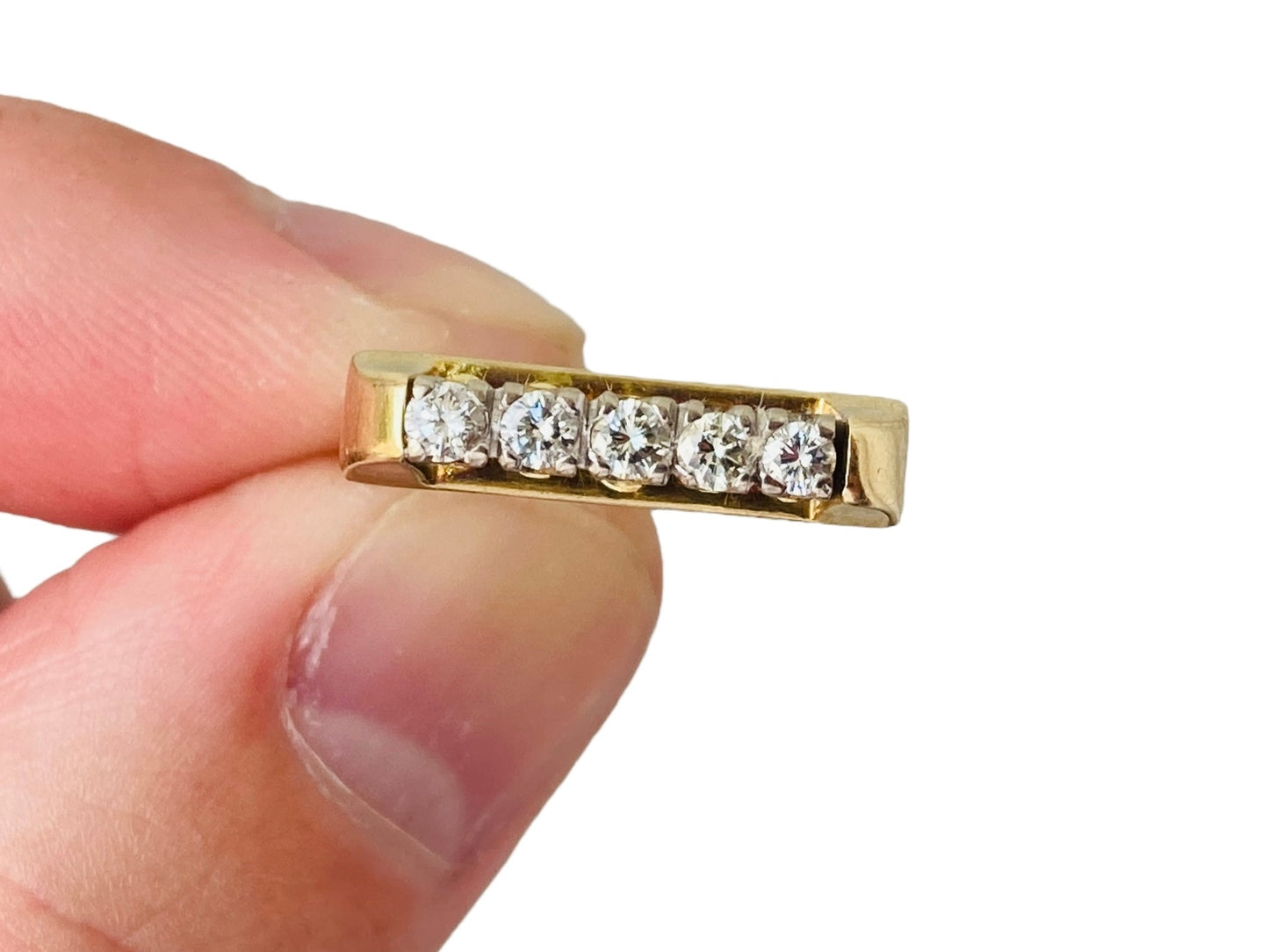 Vintage 18ct Gold Five-Stone Diamond Ring