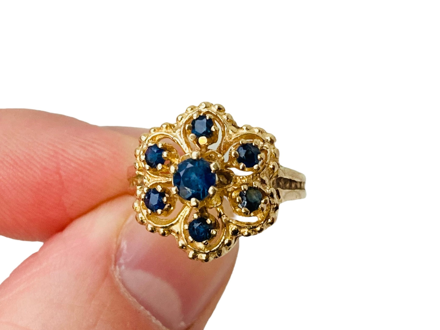 Vintage 9ct Gold Sapphire Ring