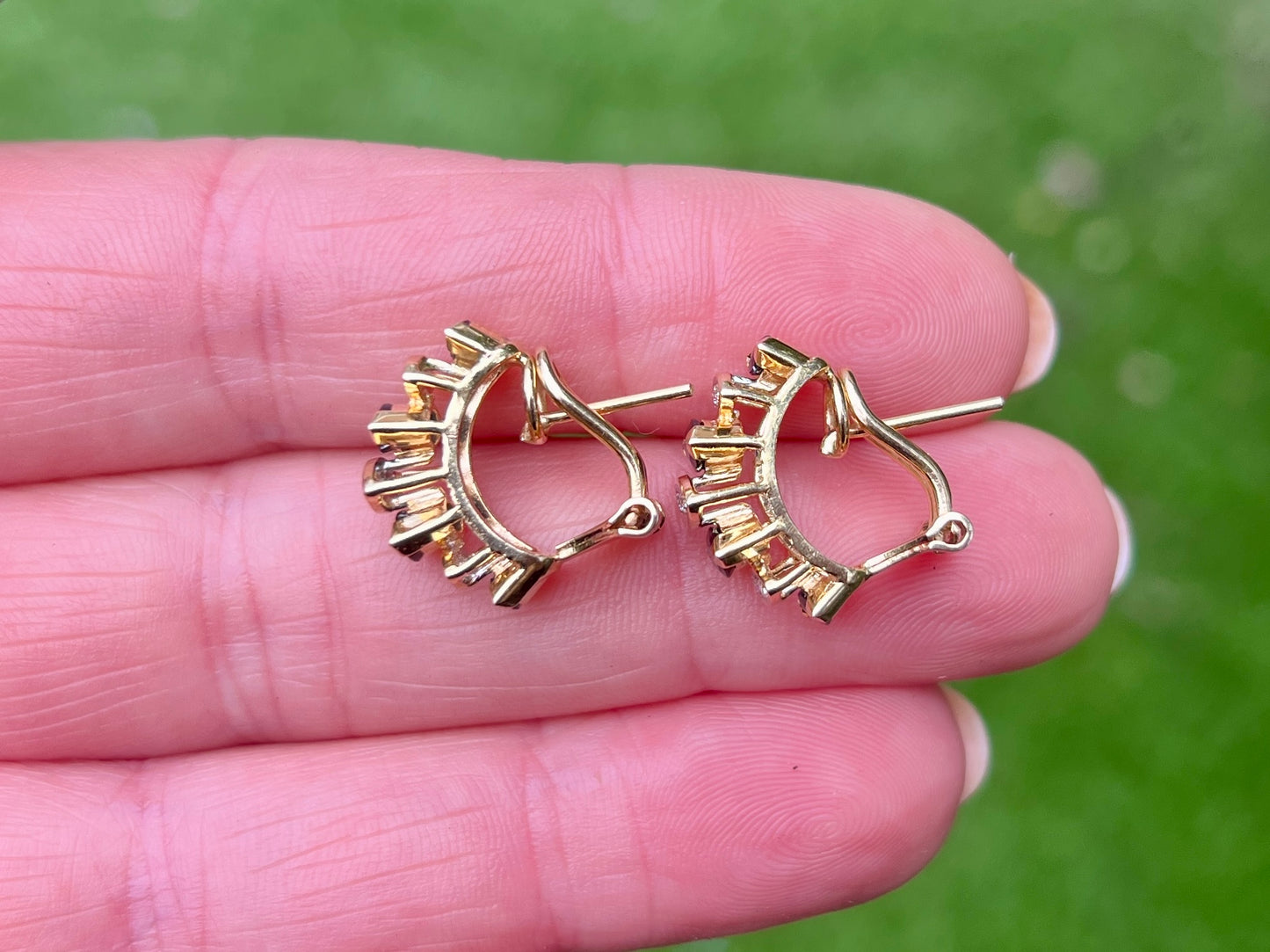 14ct Gold Sapphire & Diamond Earrings