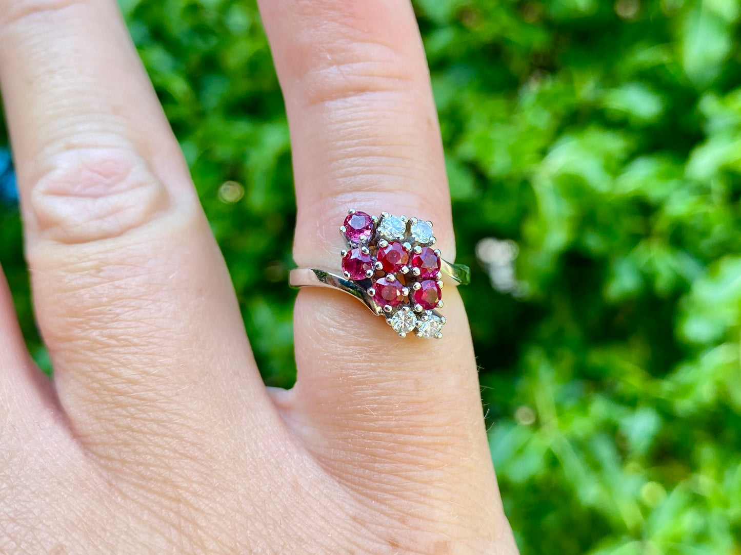Vintage 14ct Gold Ruby & Diamond Ring