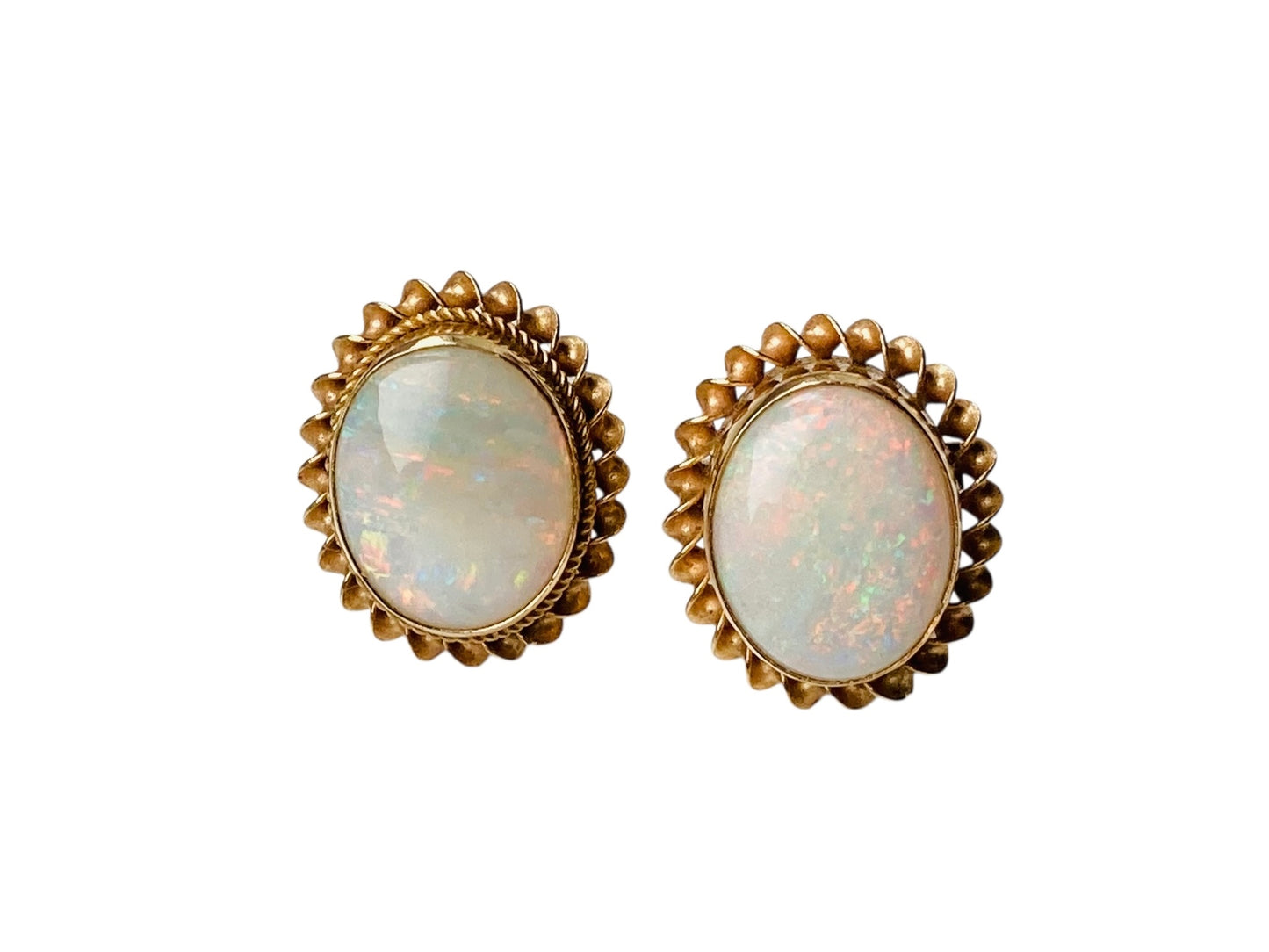 9ct Gold Opal Earrings