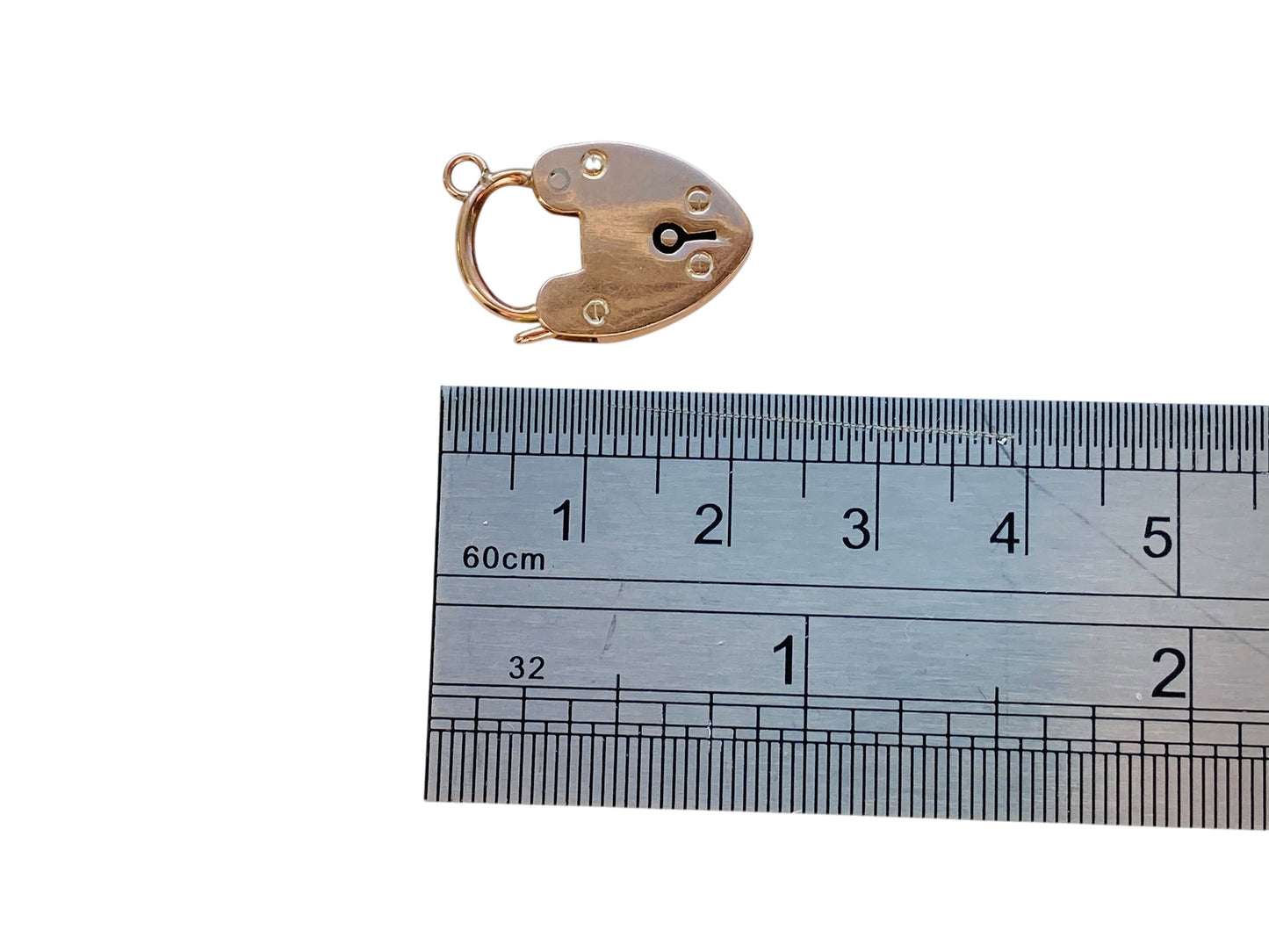 Antique 9ct Gold Heart Padlock Clasp