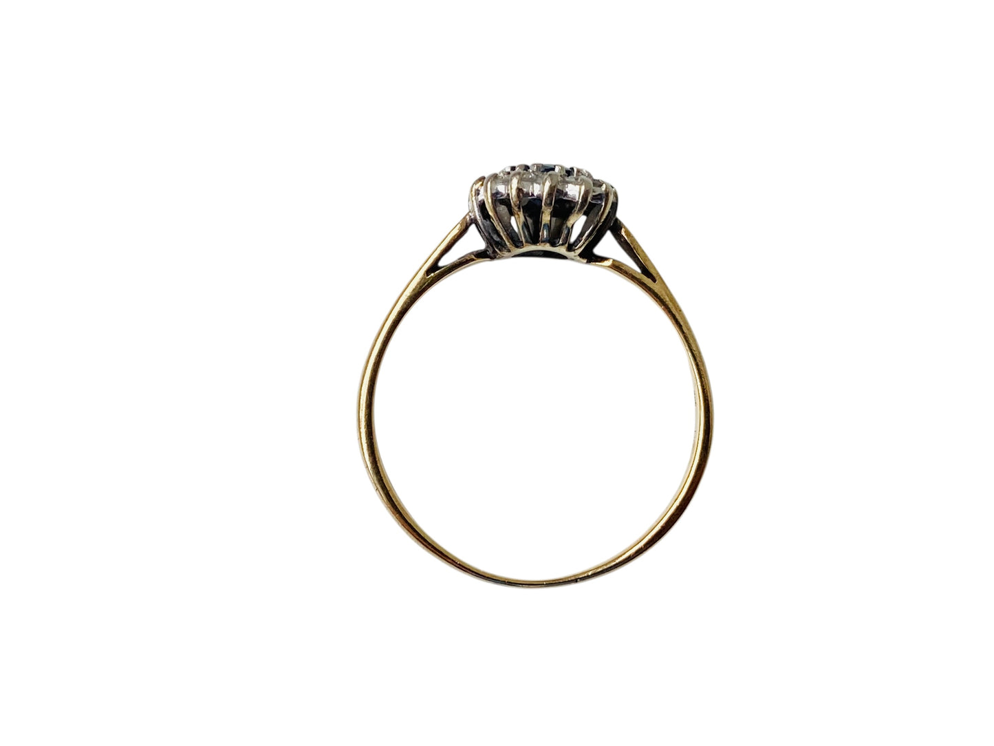 Vintage 9ct Gold Sapphire & Diamond Ring
