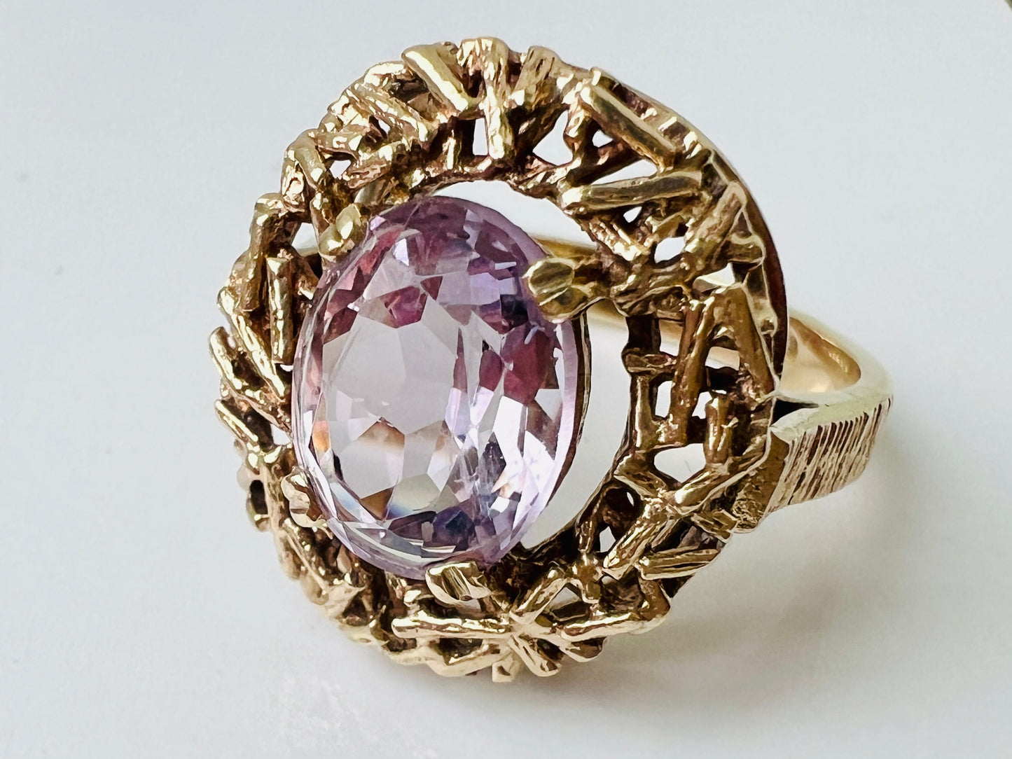 Vintage 9ct Gold Amethyst Ring