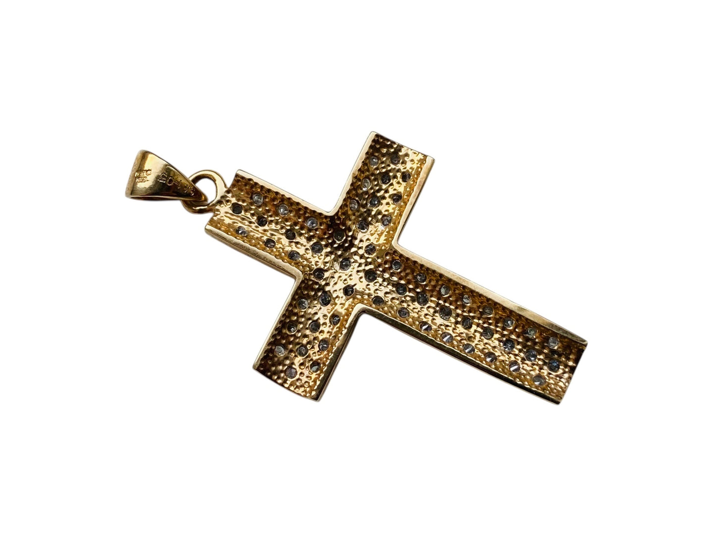 9ct Gold 1.05ct Diamond Cross Pendant