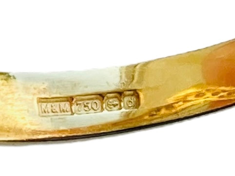 18ct Gold Diamond Wishbone/Chevron Ring