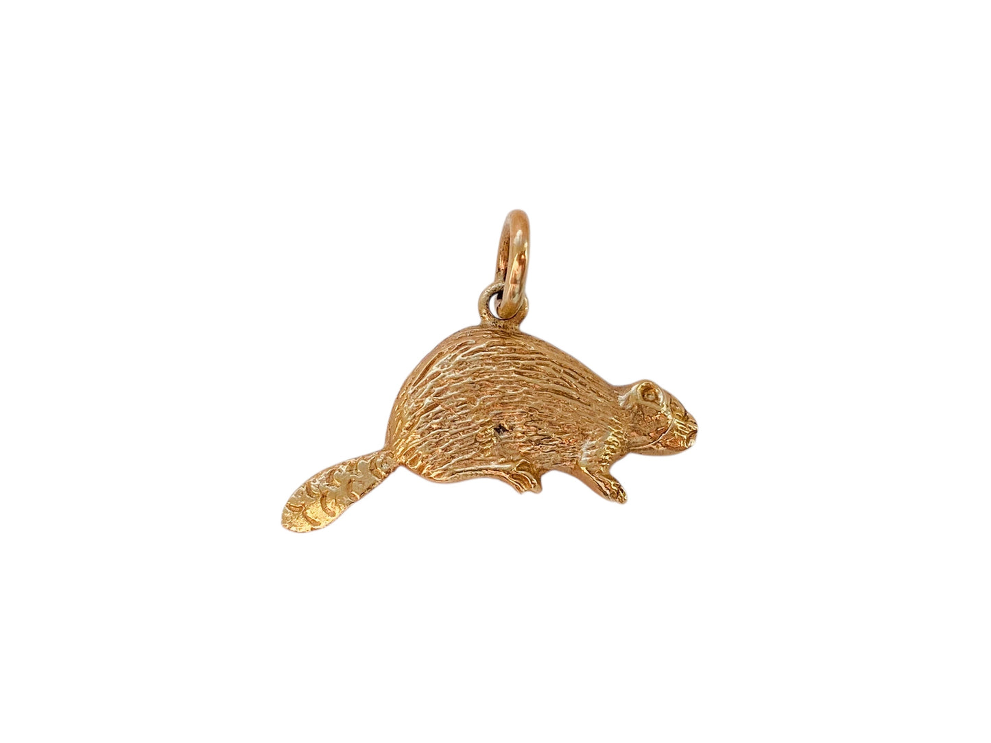 Vintage 10ct Gold Beaver Pendant or Charm