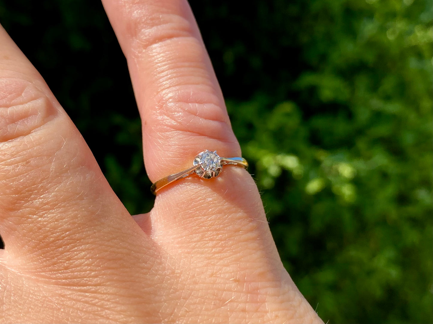 Antique 18ct Gold Diamond Ring
