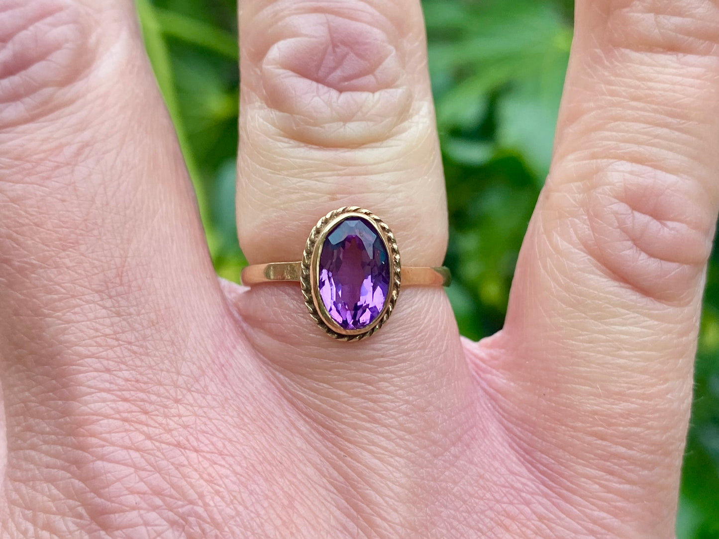 Vintage 9ct Gold Amethyst Ring