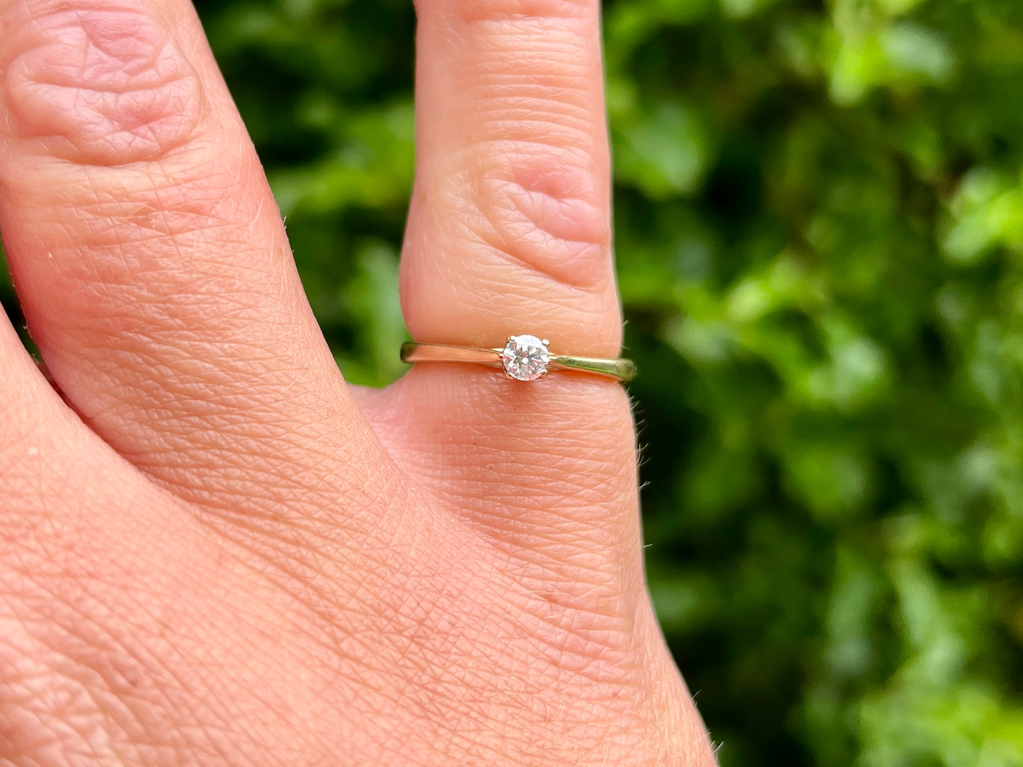 9ct Gold 0.15ct Diamond Solitaire Ring