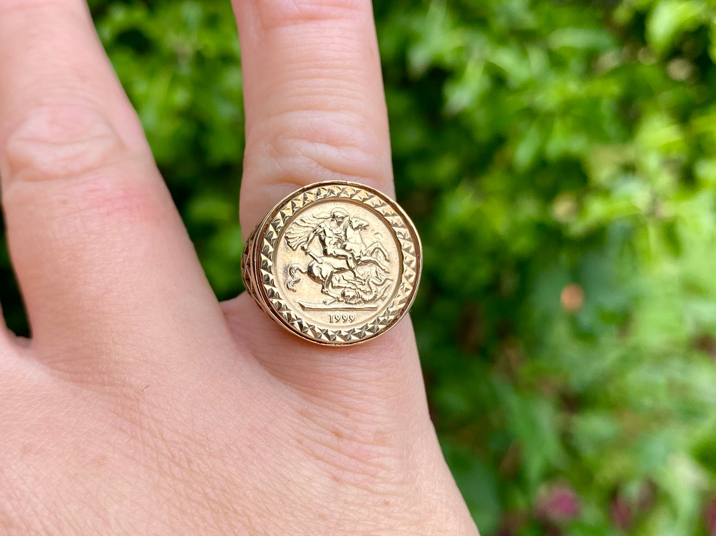 9ct Gold Coin Ring