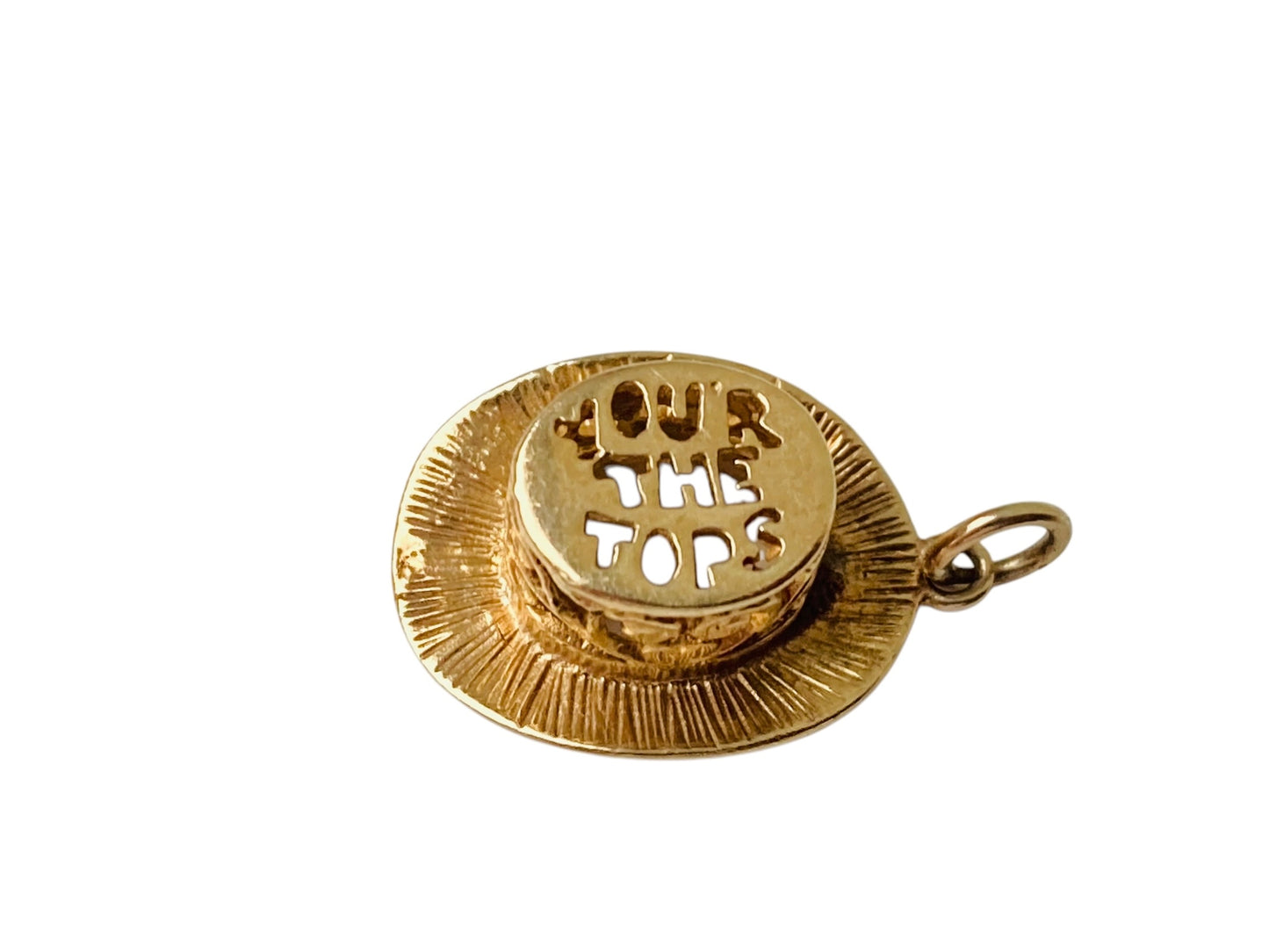 Vintage 9ct Gold Top Hat Pendant or Charm