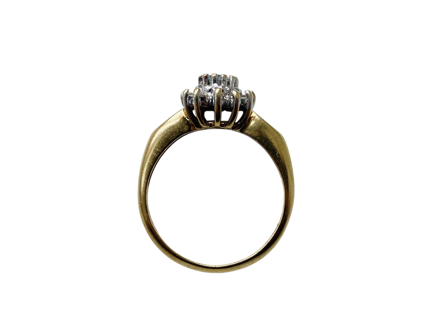 9ct Gold Aquamarine & Diamond Ring