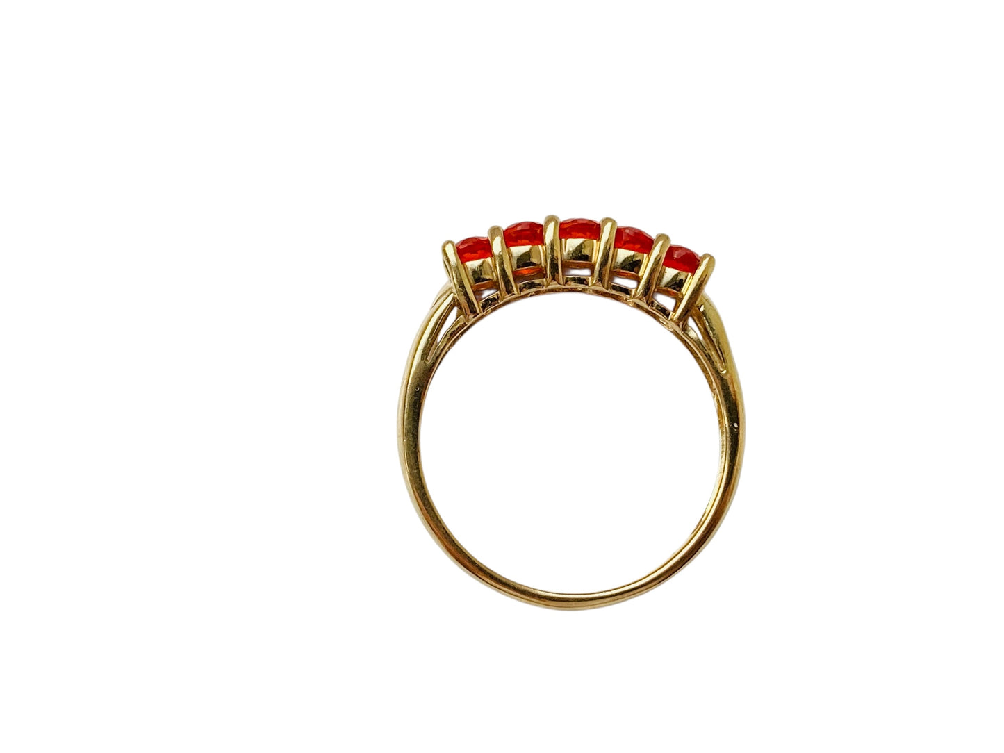9ct Gold Five-Stone Fire Opal Ring
