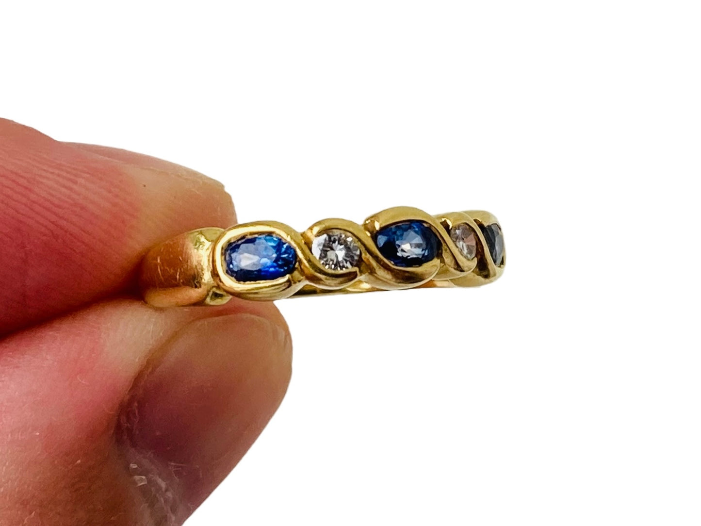 Vintage 18ct Gold Sapphire & Diamond Ring