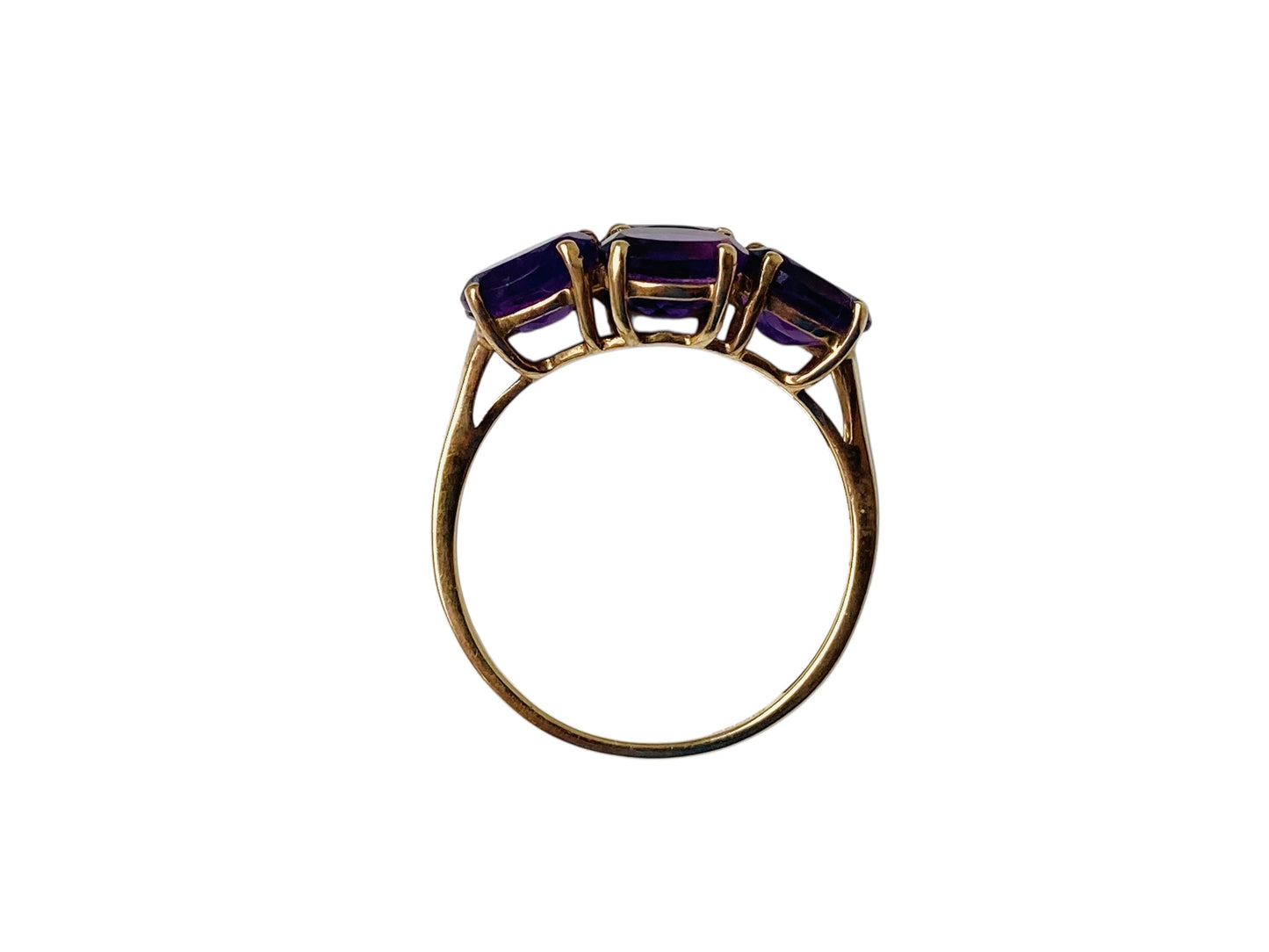 9ct Gold Amethyst & Diamond Ring