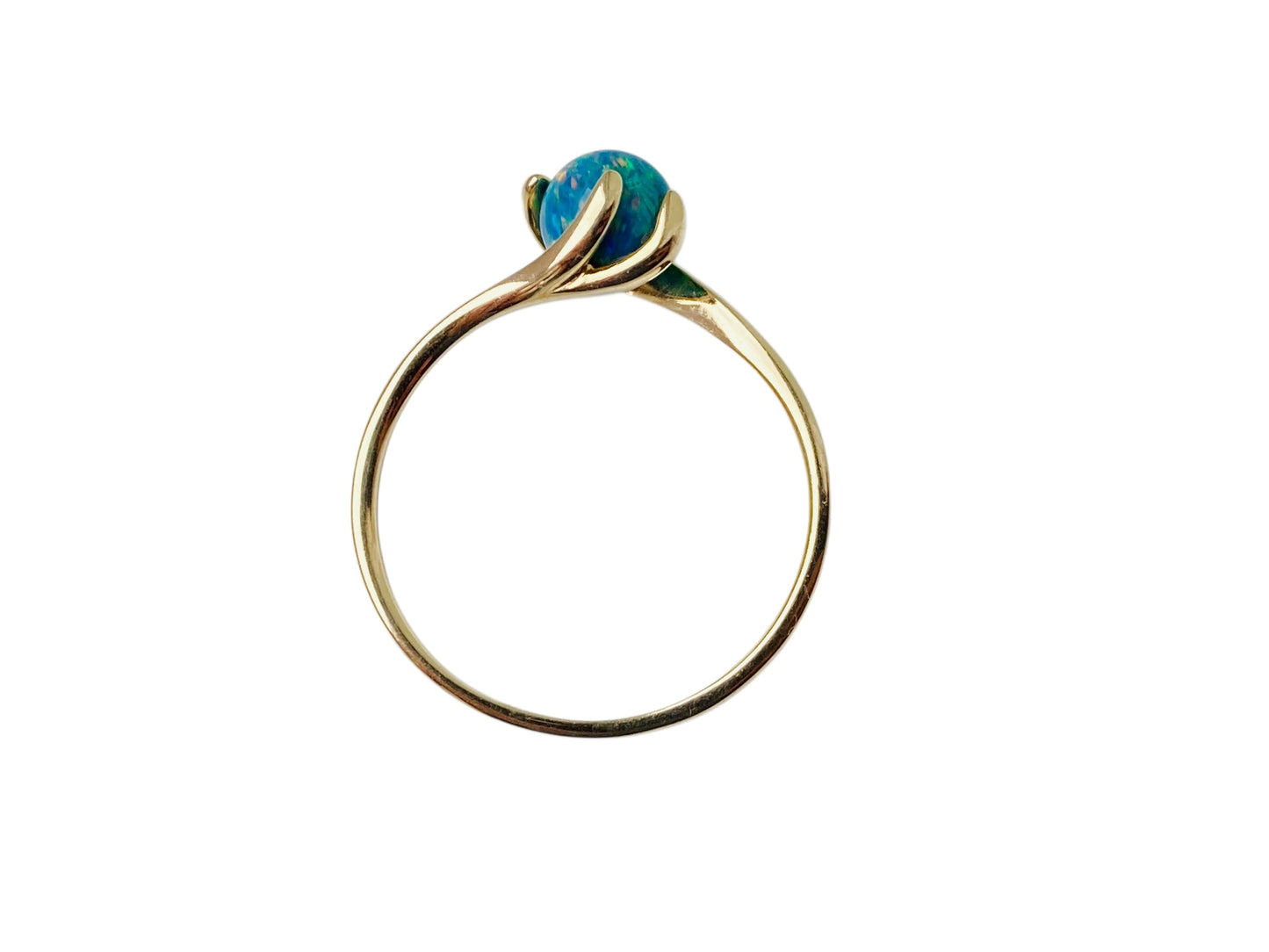 9ct Gold Synthetic Opal Ring