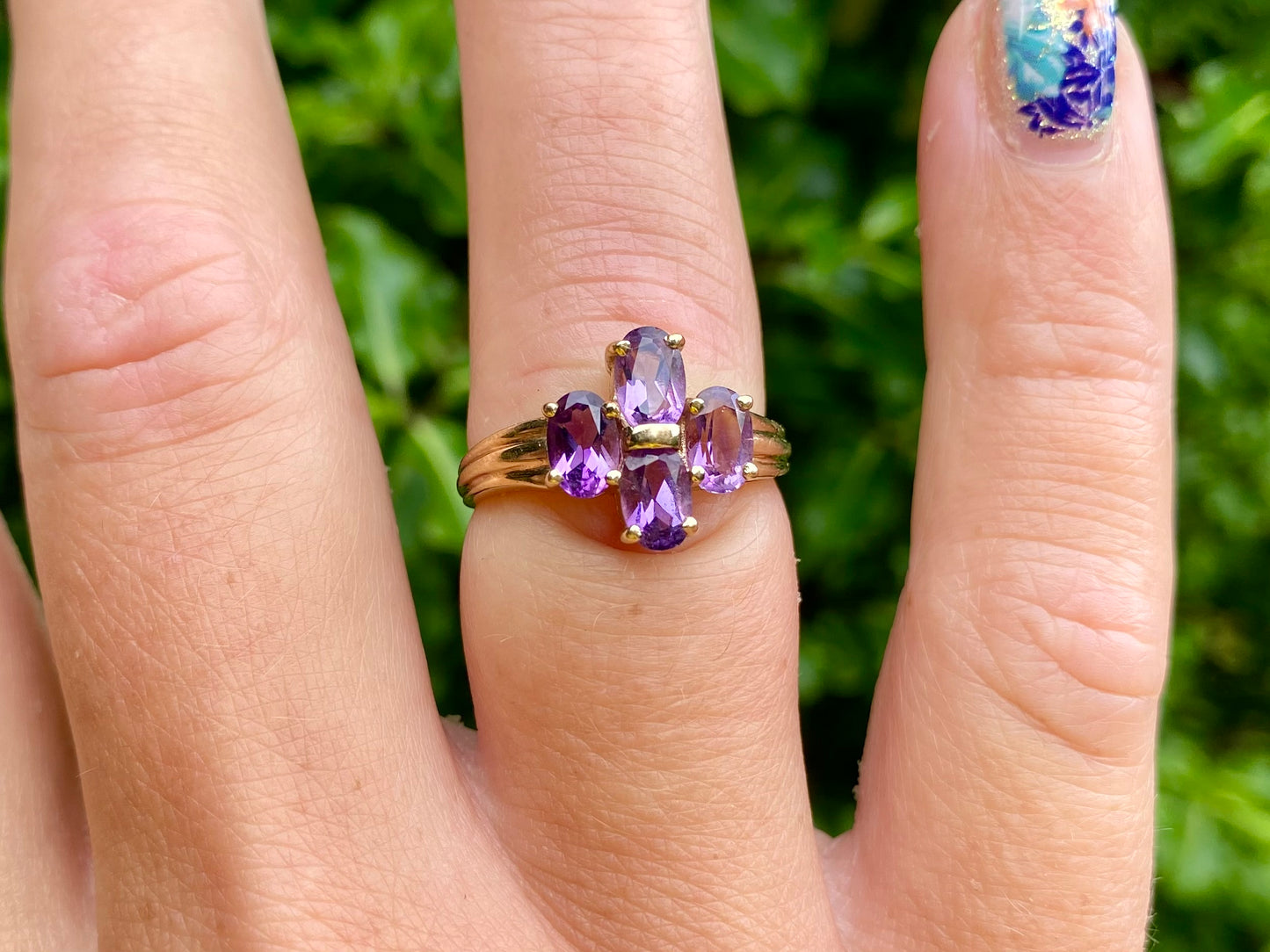 Vintage 9ct Gold Amethyst Ring