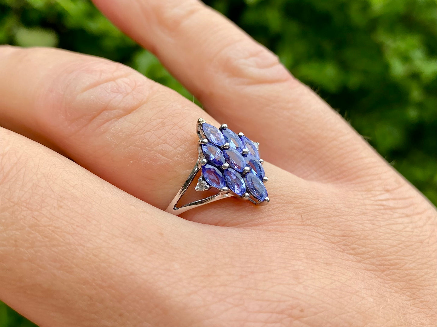 9ct Gold Tanzanite & Diamond Ring