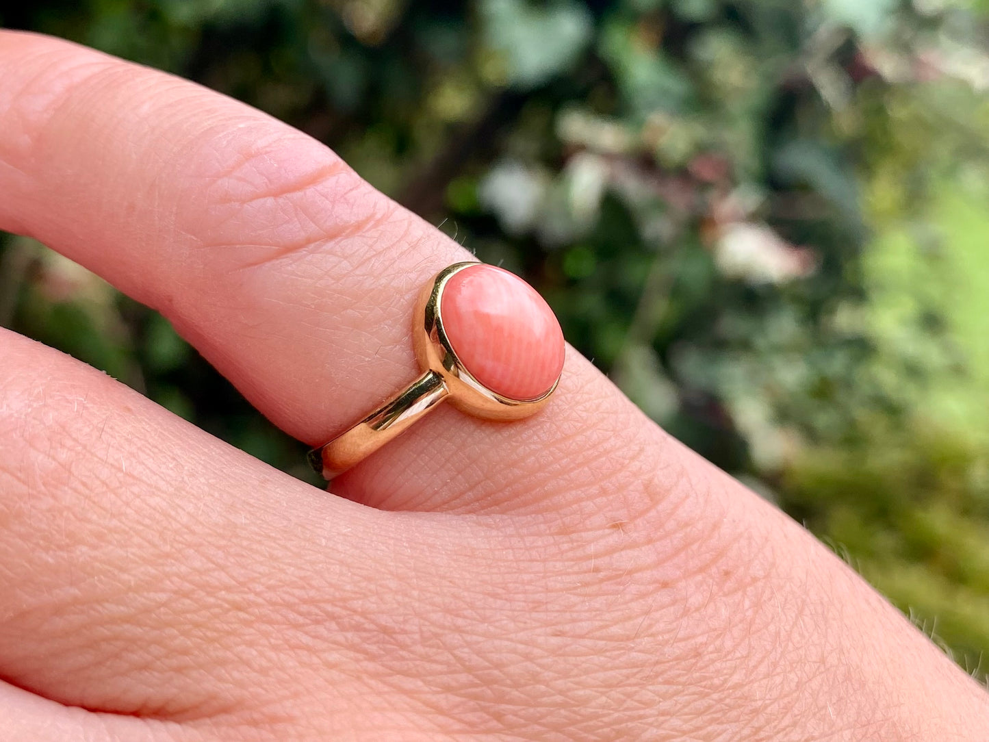 9ct Gold Coral Ring