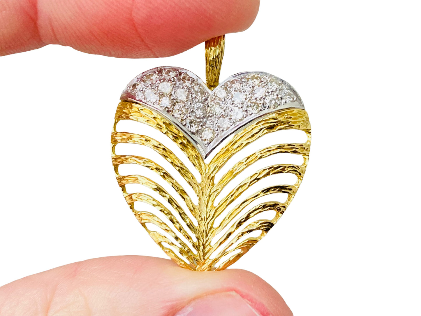 Vintage 18ct Gold Diamond Pendant