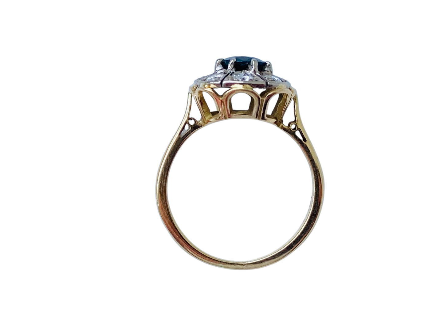 Vintage 18ct Gold Sapphire & Diamond Ring