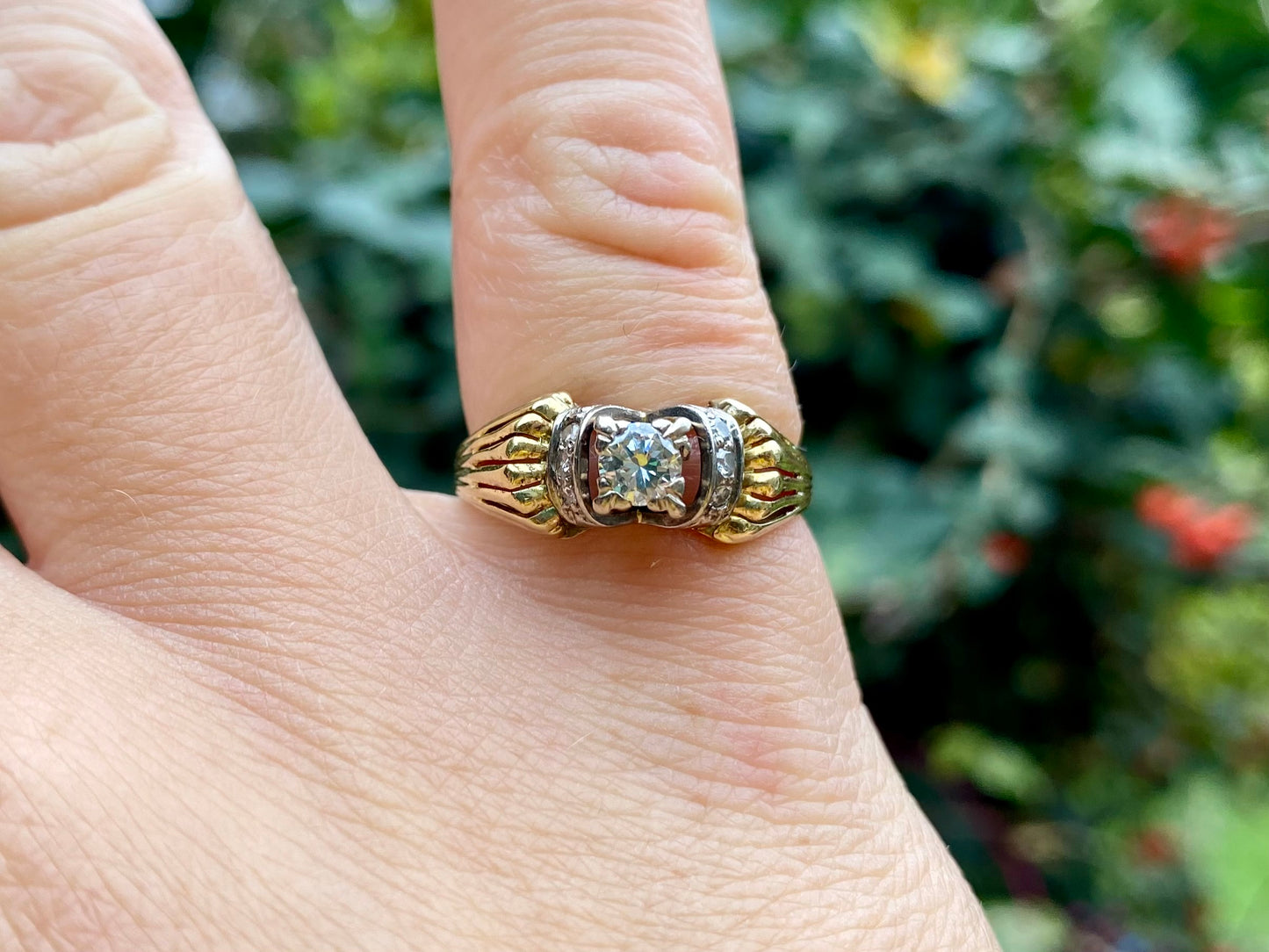 Vintage 14ct Gold Diamond Ring