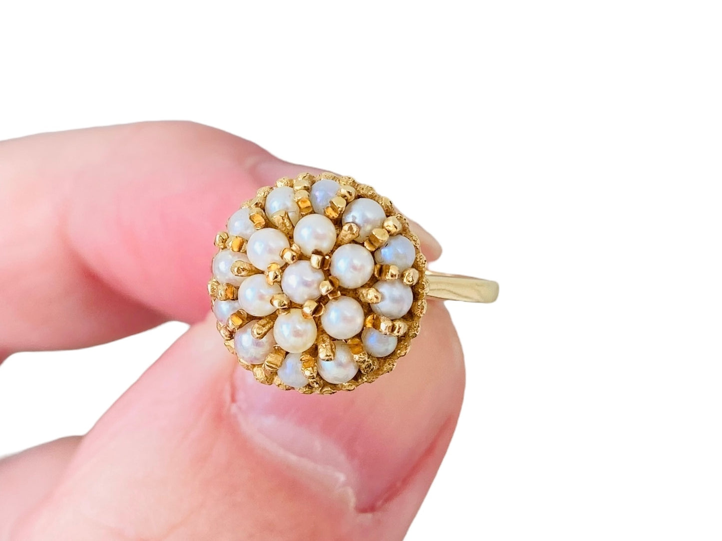Vintage 9ct Gold Pearl Ring