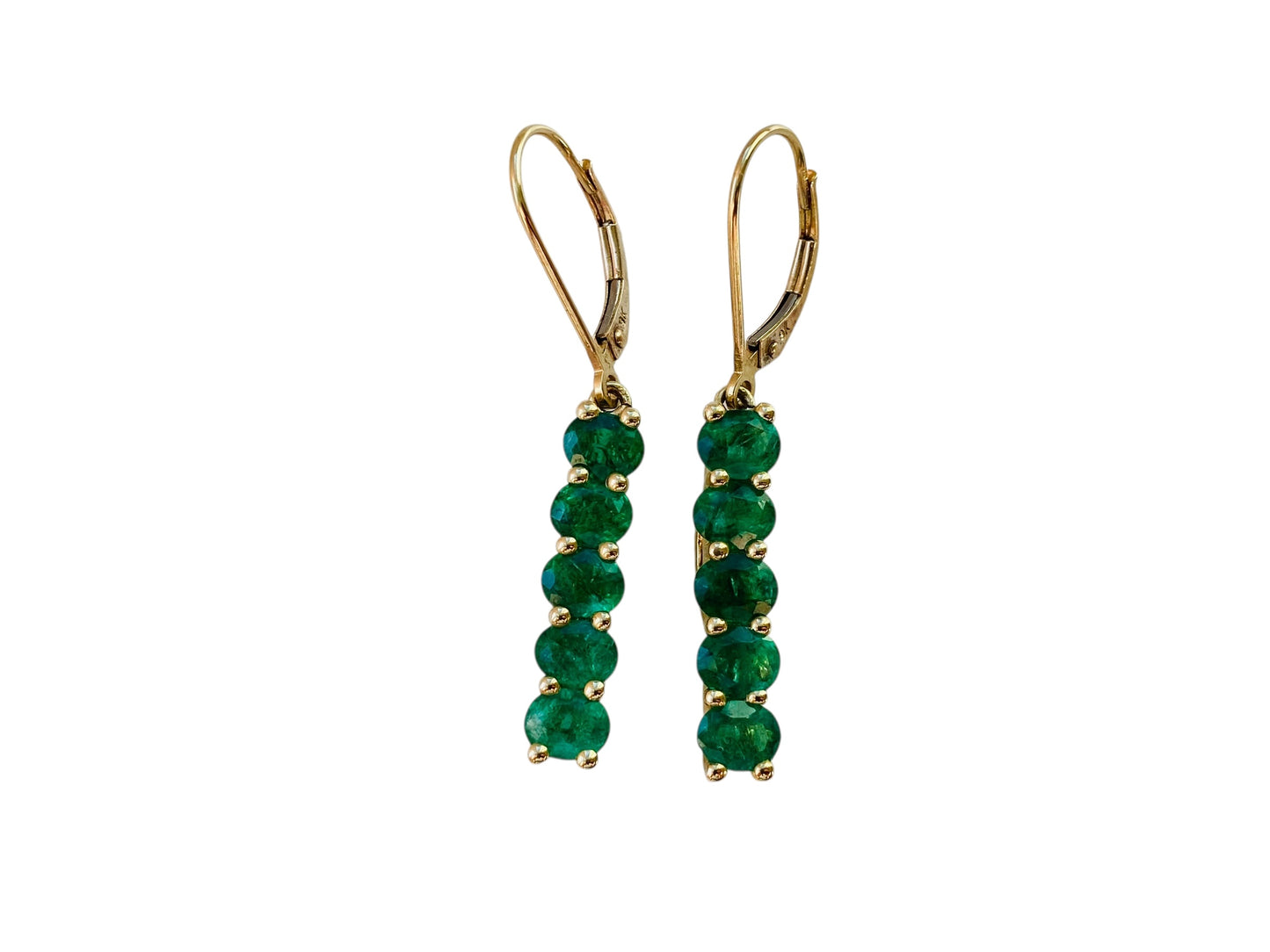 9ct Gold Emerald Earrings