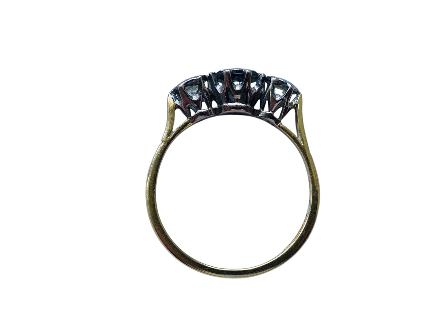 Vintage 18ct Gold Three-Stone Diamond Ring